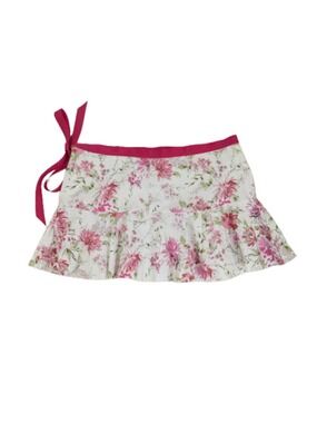 Vintage Von Mozart Y2K 90s Floral Mini Skirt L Pink Coquette Cottagecore USA